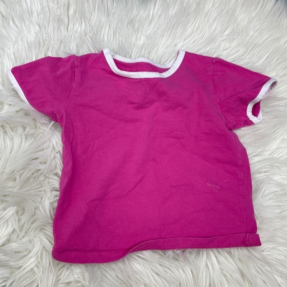 June & January pink ringer tee size 12/18 months // 3072